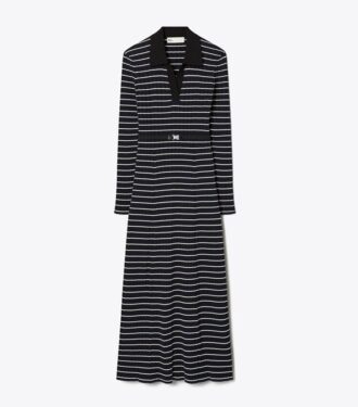 Cotton Knit Polo Dress
