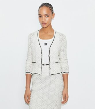 Cotton Logo Lace Cardigan