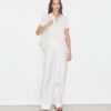 Cotton Logo Lace Polo Top Cotton Logo Lace Polo Top
