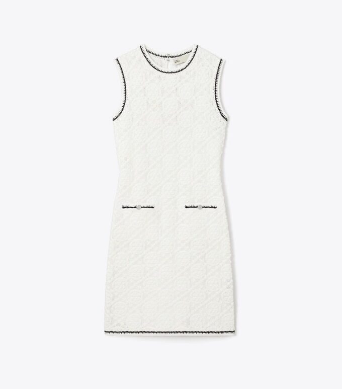 Cotton Pointelle Knitted Tank Dress