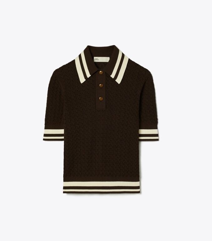Cotton Pointelle Polo