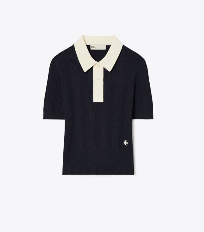 Cotton Pointelle Polo Cotton Pointelle Polo
