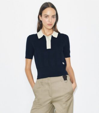 Cotton Pointelle Polo