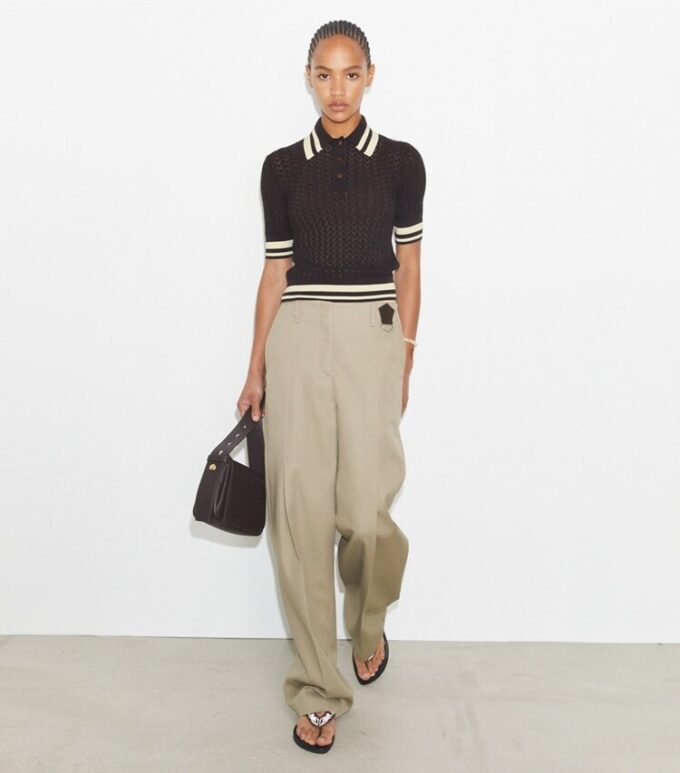 Cotton Pointelle Polo