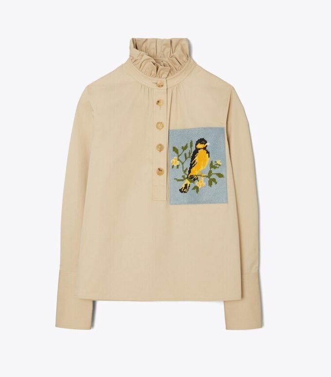 Cotton Poplin Needlepoint Shirt Cotton Poplin Needlepoint Shirt