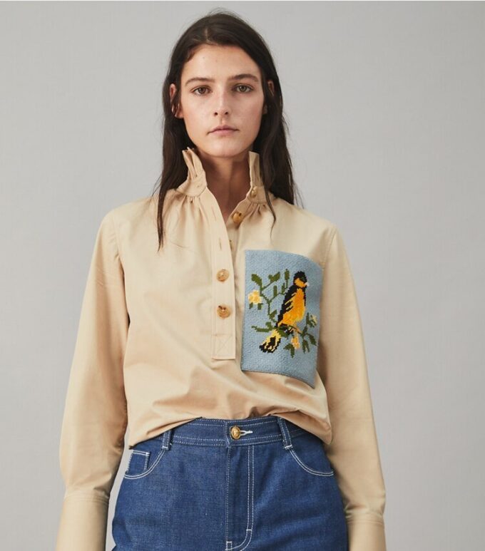 Cotton Poplin Needlepoint Shirt Cotton Poplin Needlepoint Shirt