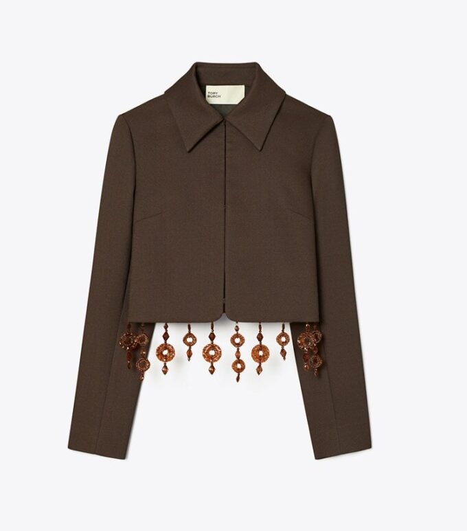 Cropped Crepe Jacket Cropped Crepe Jacket