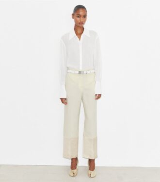 Cropped Crepe Pant