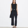 Cropped Crepe Pant