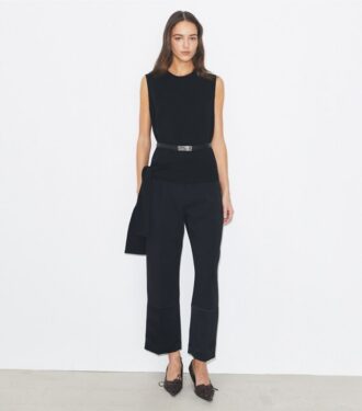 Cropped Crepe Pant