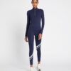 Cropped Half-Zip Long-Sleeve Top