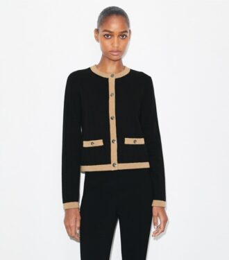 Cropped Merino Wool Cardigan