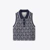 Cropped Tech Knit Polo Tank