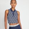Cropped Tech Knit Polo Tank