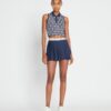 Cropped Tech Knit Polo Tank