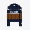 Cropped Tech Nylon Tennis Sweater
