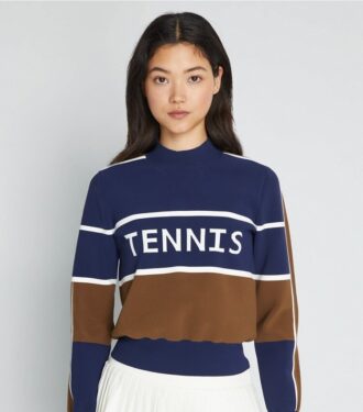 Cropped Tech Nylon Tennis Sweater