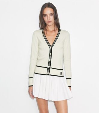 Cropped Wool Ribbed Cardigan