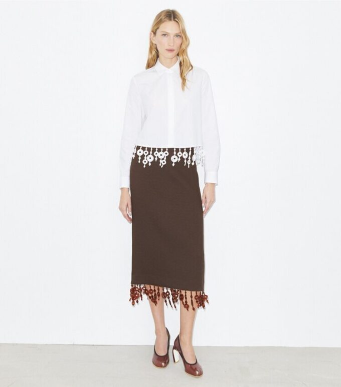 Crystal Embellished Poplin Shirt Crystal Embellished Poplin Shirt