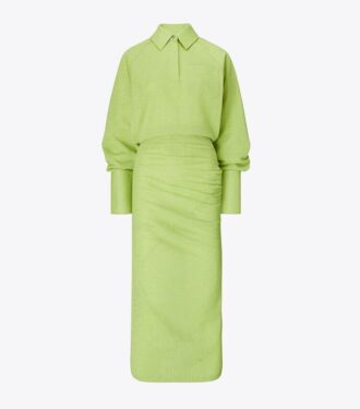 Cuffed Jacquard Dress