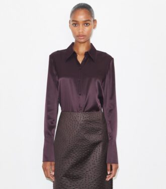 Cuffed Silk Shirt