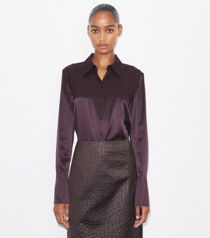 Cuffed Silk Shirt Cuffed Silk Shirt