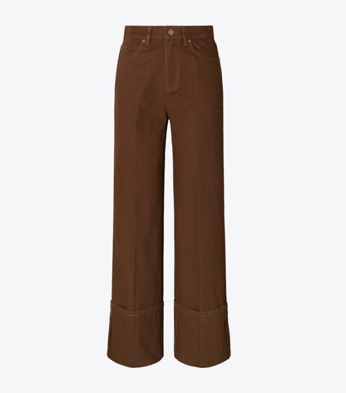 Cuffed Straight-Leg Jean