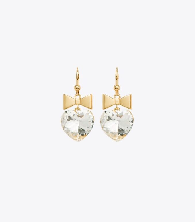 Curiosity Heart And Bow Earrings Curiosity Heart And Bow Earrings
