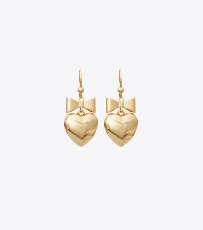 Curiosity Heart And Bow Earrings Curiosity Heart And Bow Earrings