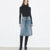 Deconstructed Denim Skirt