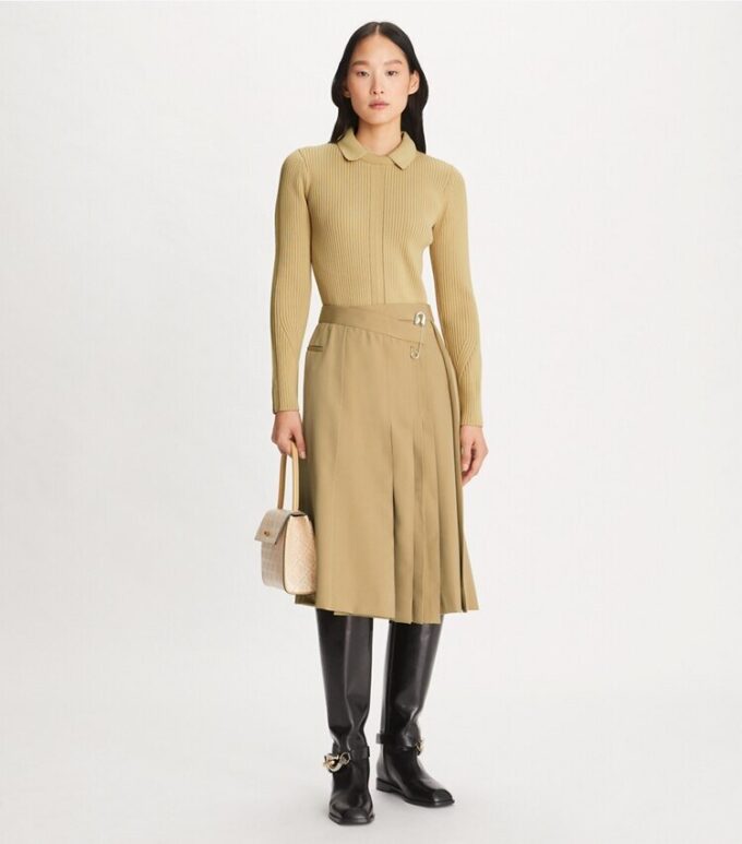 Deconstructed Wool Skirt