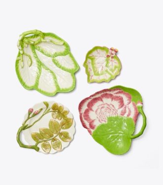 Decorative Leaf Plates, Set Of 4