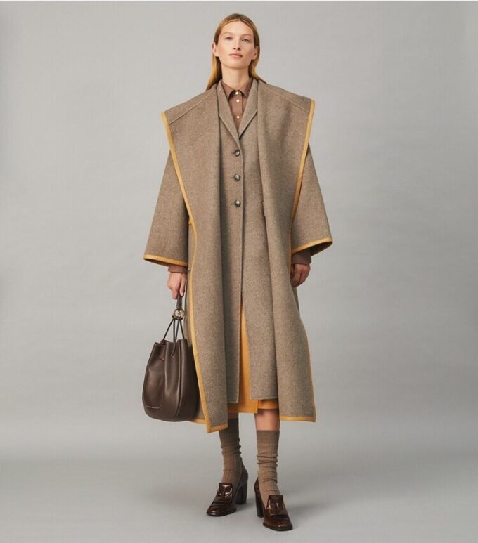 Double-Faced Wool Hooded Wrap Coat Double-Faced Wool Hooded Wrap Coat