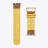 Double Rivets Band For Apple Watch®, Yellow Leather Double Rivets Band For Apple Watch®, Yellow Leather