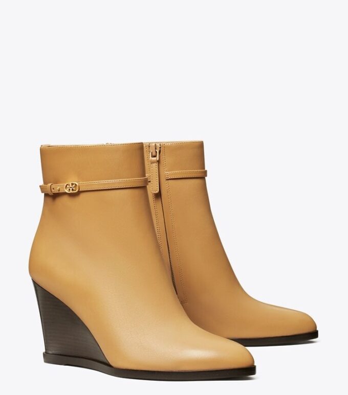 Double T Buckle Wedge Boot Double T Buckle Wedge Boot