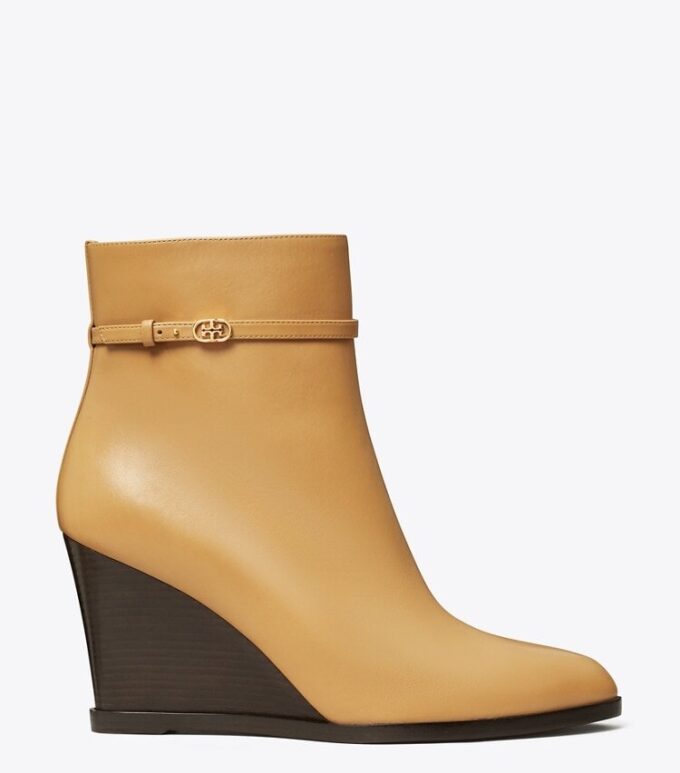 Double T Buckle Wedge Boot Double T Buckle Wedge Boot