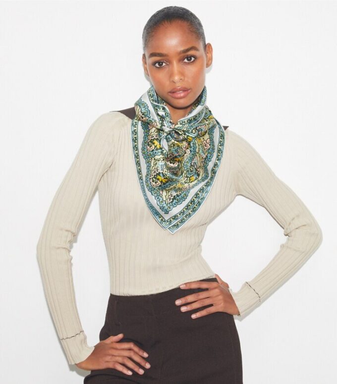 Dream Paisley Silk Square Scarf