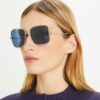 Eleanor Oversized Metal Square Sunglasses