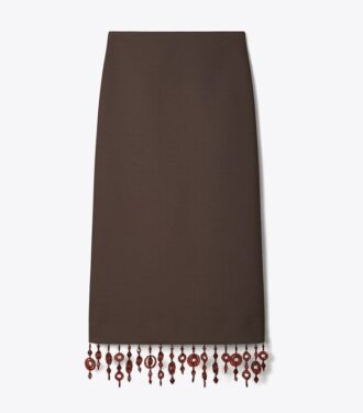 Embellished Crepe Skirt