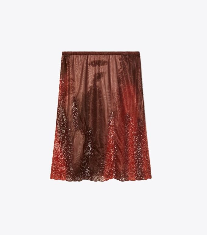 Embellished Jersey Mesh Skirt Embellished Jersey Mesh Skirt