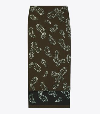 Embellished Viscose Skirt