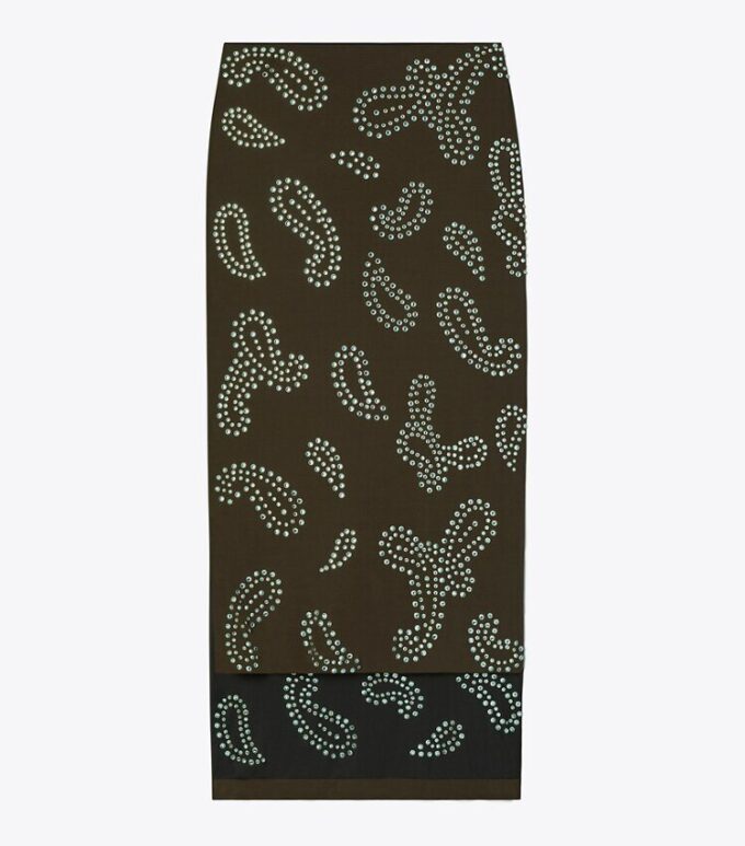 Embellished Viscose Skirt