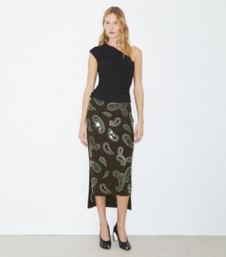 Embellished Viscose Skirt