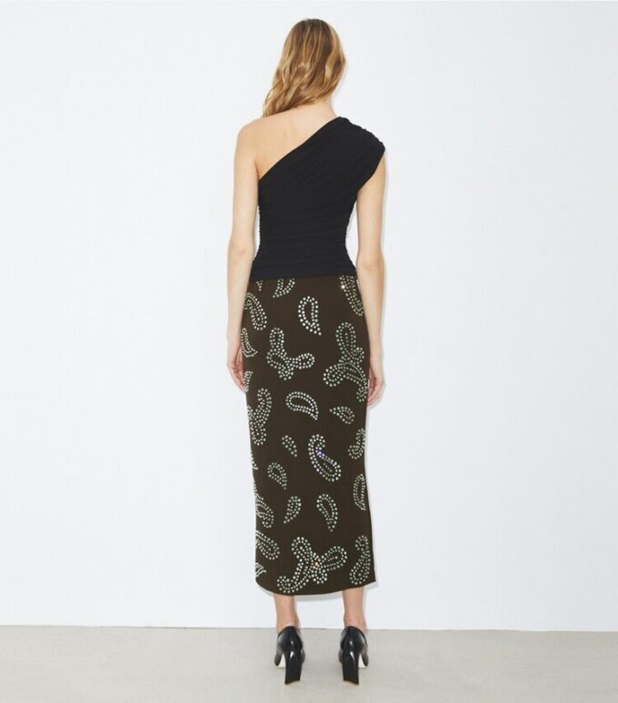 Embellished Viscose Skirt