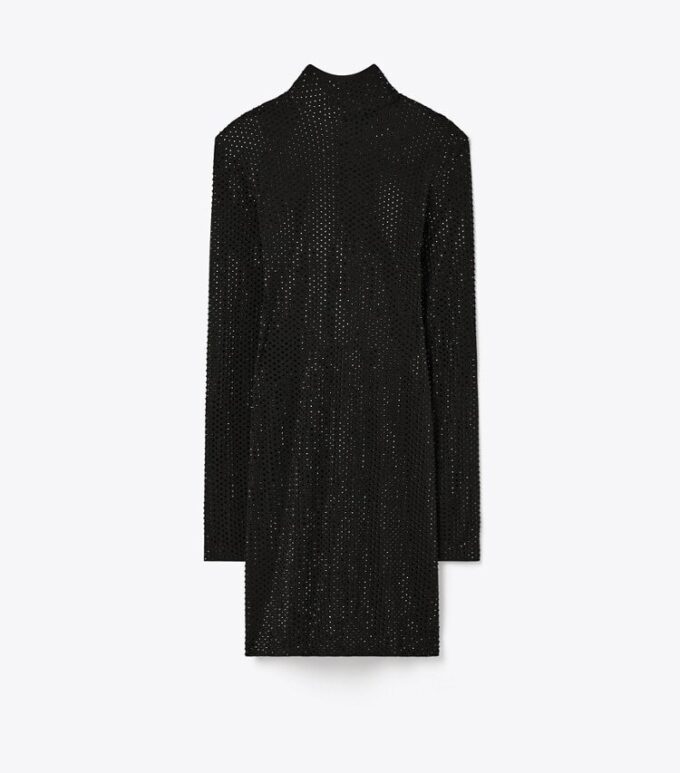 Embellished Viscose Turtleneck Dress Embellished Viscose Turtleneck Dress
