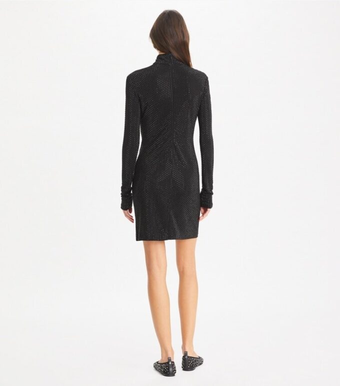 Embellished Viscose Turtleneck Dress Embellished Viscose Turtleneck Dress