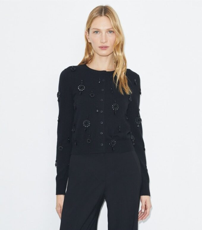 Embellished Wool Cardigan Embellished Wool Cardigan
