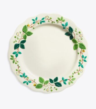 Embossed Flower Dinner Plate, Set Of 2