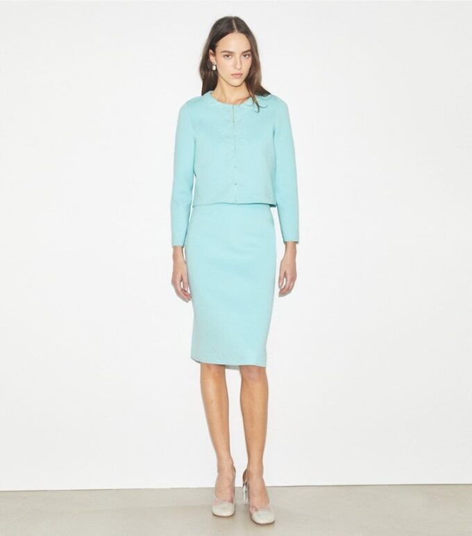 Embossed Sweater Skirt