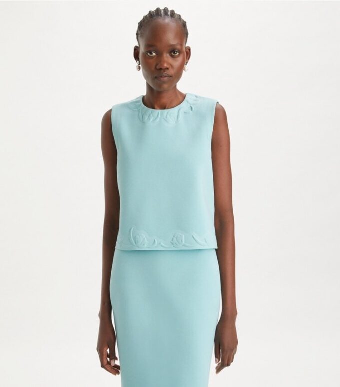 Embossed Viscose Shell Top